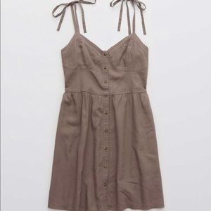 NWT Tan Aerie Linen Corset dress